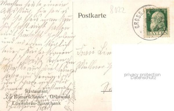 Gruenwald  Muenchen Restaurant Zur Roemerschanze - Loewenbraeu-Ausschank - Kuens – Bild 2