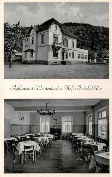Brueck Ahr Ahrbrueck Restaurant Weidenbacher Hof Aussen- u. Innenansicht