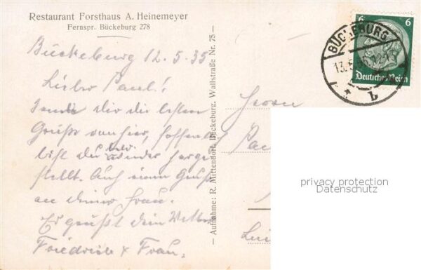 Bueckeburg Restaurant Forsthaus Aussenansicht Fachwerkhaus – Bild 2