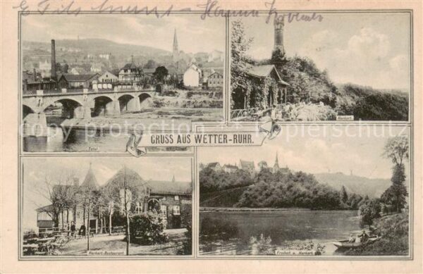 Wetter  Ruhr Teilansichten m. Bruecke u. Freiheit u. Harkort