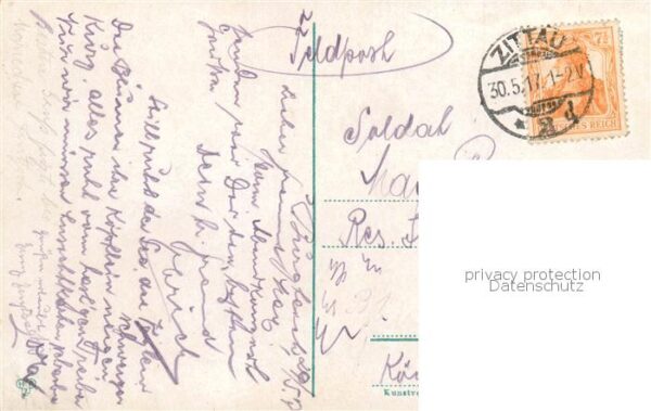 Zittau Burgteich - Restaurant m. Goldelfahrt u. Konzertgarten - Feldpost – Bild 2
