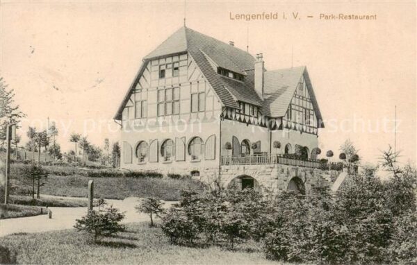 Lengenfeld  Vogtland Park-Restaurant Aussenansicht Fachwerkstil