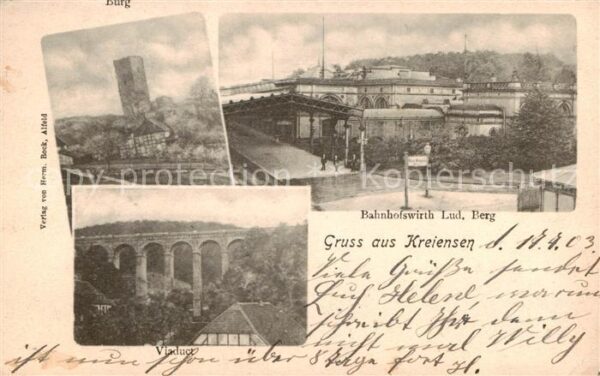 Kreiensen Bahnhofswirth Lud. Berg - Viaduct - Burg