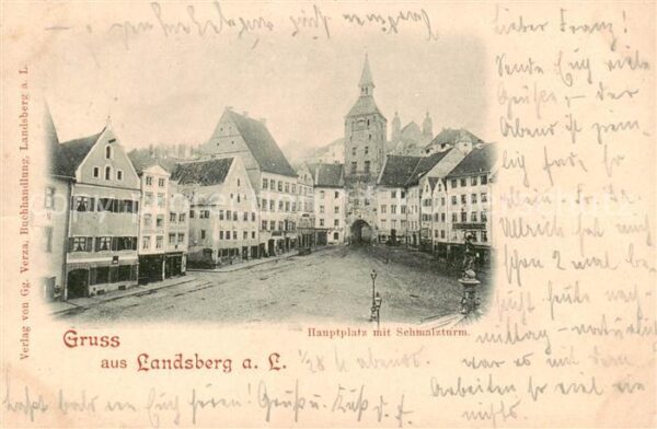 Landsberg Lech Hauptplatz m. Schmalzturm