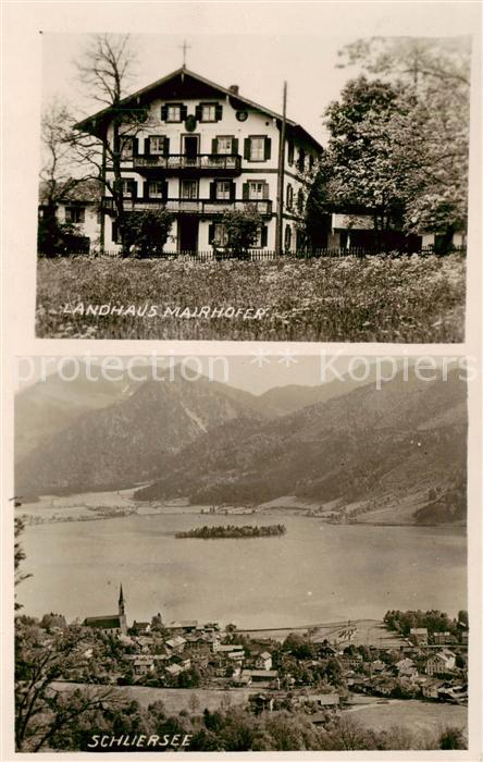 Schliersee Gesamtansicht-Panorama u. Landhaus Mairhofer