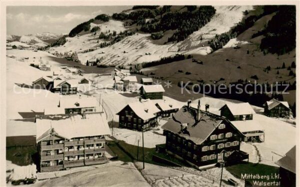 Mittelberg Kleinwalsertal Teilansicht im Winter
