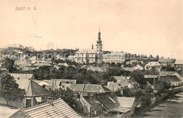 Lysa  nad Labem Lissa Elbe CZ Teilansicht m. Kirche