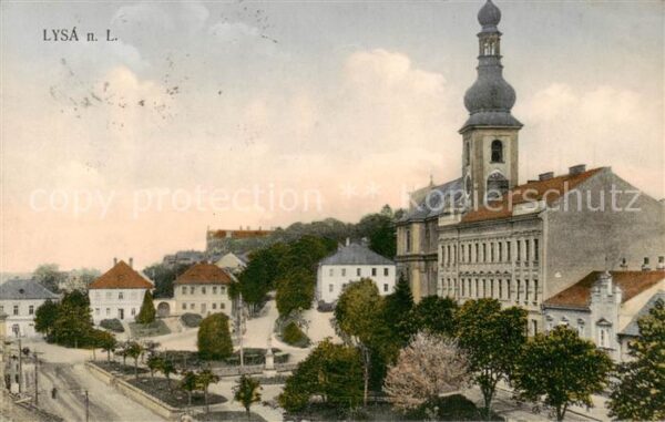 Lysa  nad Labem Lissa Elbe CZ Kirche Aussenansicht