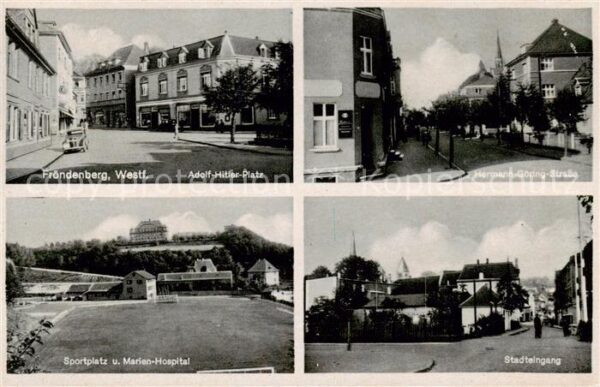 Froendenberg Ruhr A.-H.-Platz - Hermann-Goering-Strasse - Sportplatz u. Marien-H
