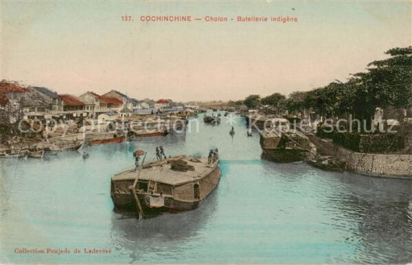 Cochinchine Vietnam Cholon - Batellerie indigene