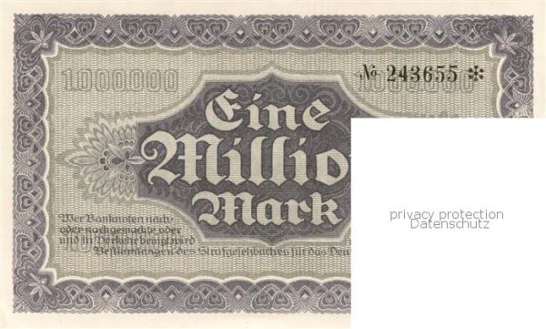Dresden Elbe Banknote Eine Million Mark Saechsische Bank – Bild 2