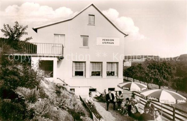 Langen Brombach Pension Stephan Aussenansicht m. Terrasse