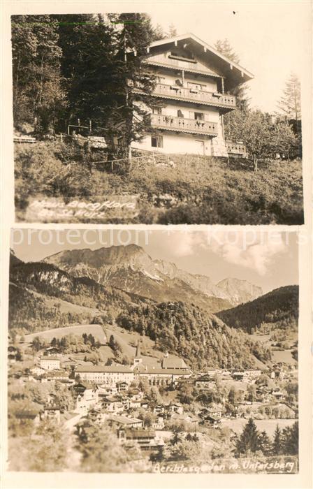 Berchtesgaden Haus Bergflora-Aussenansicht u. Berchtesgaden m. Untersberg