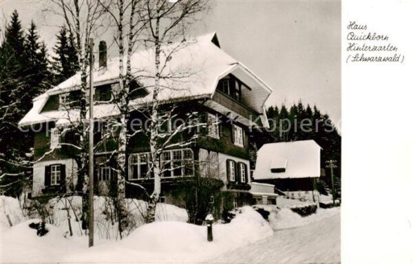 Hinterzarten Haus Quickborn Aussenansicht Schnee Winter