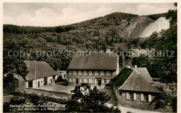Weinheim Bergstrasse Gasthof-Pension Fuchssche Muehle Aussenansicht
