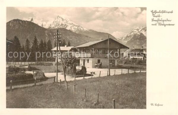 Berchtesgaden Haus Aussenansicht m. Watzmann