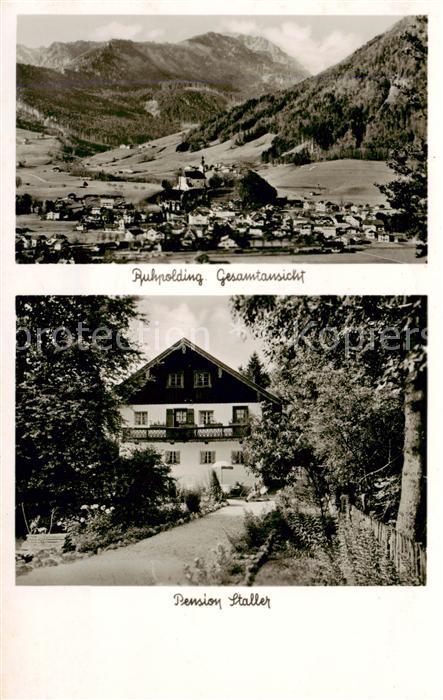 Ruhpolding Gesamtansicht u. Pension Staller Aussenansicht