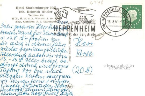 Heppenheim Bergstrasse Hotel Starkenburger Hof u. Rathaus – Bild 2