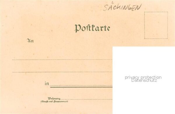 Saeckingen Bad Kuenstlerkarte F.B. Abschieds-Reiter – Bild 2