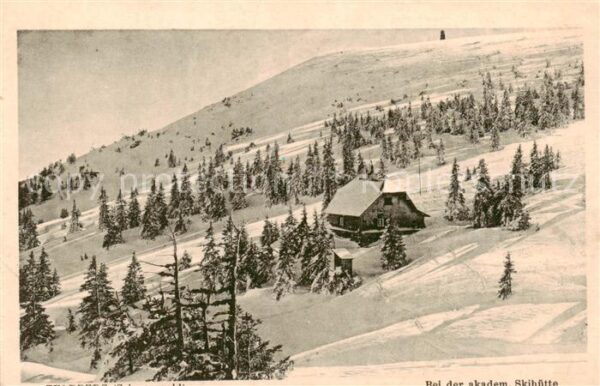 Feldberg 1450m Schwarzwald Bei der akadem. Skihuette Winter Schnee
