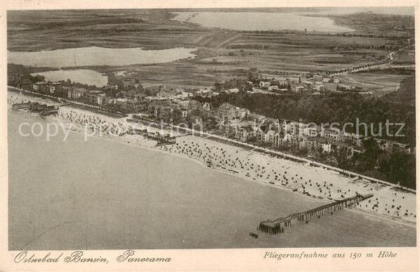 Bansin Ostseebad Fliegeraufnahme Panorama Strand