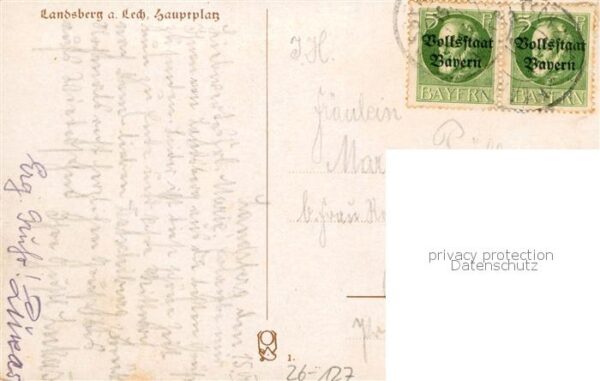 Landsberg Lech Hauptplatz Kuenstlerkarte Richard Wagner – Bild 2