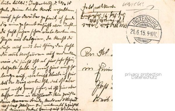 Insterburg Tschernjachowsk RU Totalansicht Feldpost – Bild 2