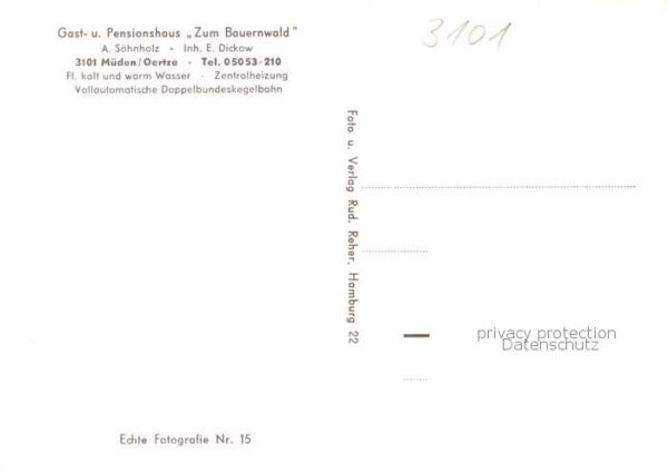 Mueden oertze Gast- u. Pensionshaus Zum Bauernwald Teilansichten m. Fischteich – Bild 2