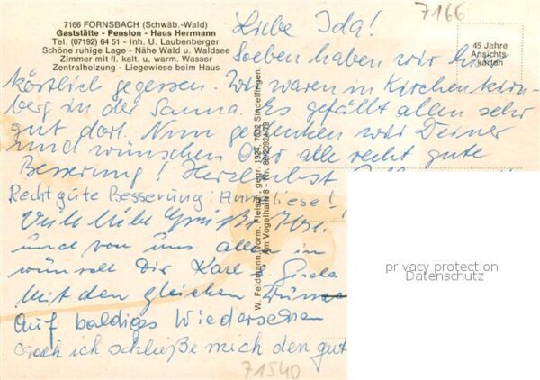 Backnang Waldsee u. Gaststaette-Pension Haus Herrmann – Bild 2