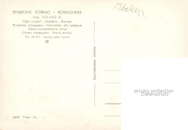 Bordighera IT Ristorante Pensione Torino – Bild 2