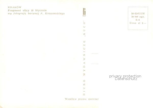 Krakow Krakau Fragment ulicy 18 Stycznia – Bild 2