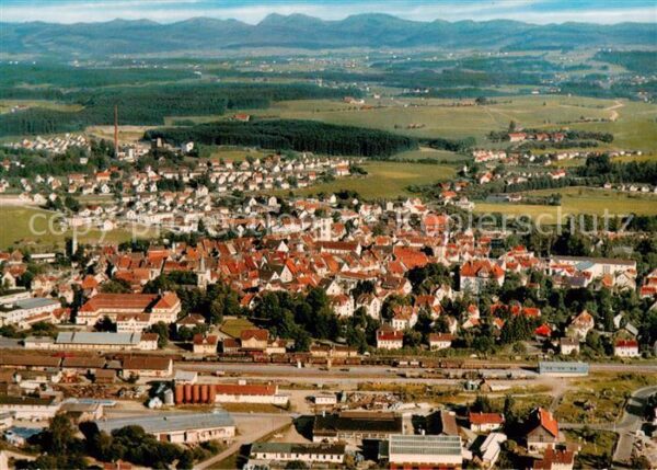 Wangen Allgaeu Fliegeraufnahme Panorama