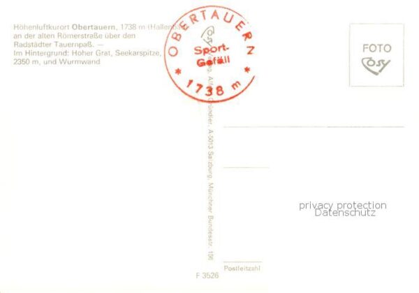 Obertauern AT Gesamtansicht m. Hoher-Grat Seekarspitze Wurmwand – Bild 2