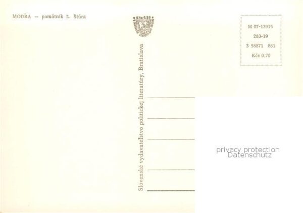 Modra Slovakia Pamaetnik L. Stura – Bild 2