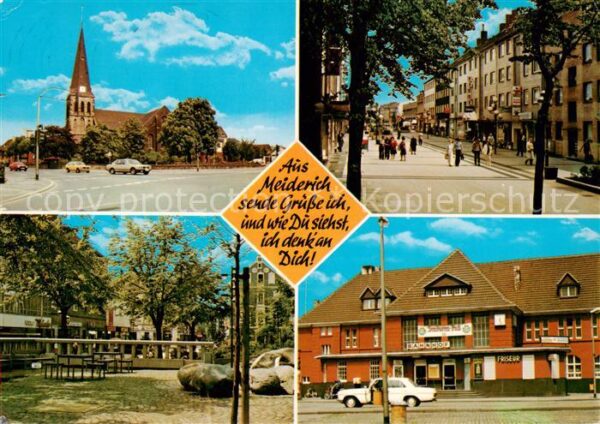Meiderich Duisburg Ev. Kirche - Kirchplatz - Bahnhof-Meiderich-Sued