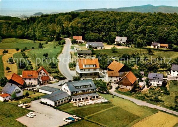 Juhoehe Fliegeraufnahme Pension-Cafe Haus Hoefle