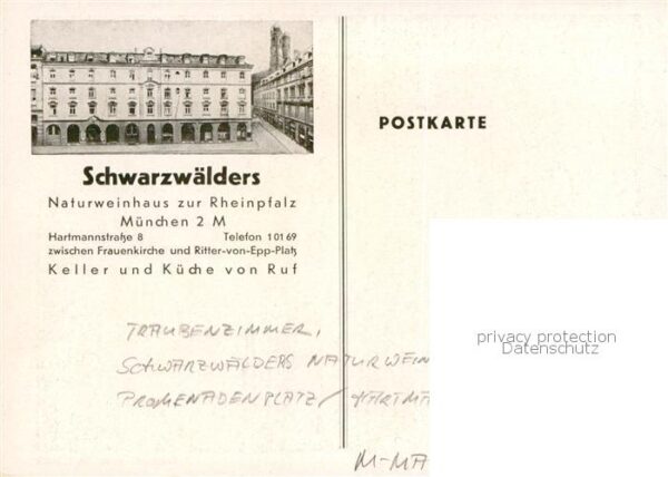 Muenchen Schwarzwaelders Naturweinhaus zur Rheinpfalz - Traubenzimmer 1. Stock – Bild 2