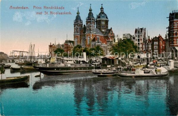 Amsterdam  NL Prins Handrikkade met St. Nicolaaskerk