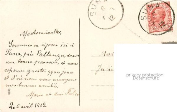 Suna Lago Maggiore Verbano-Cusio-Ossola IT Teilansicht v. Wasser aus – Bild 2