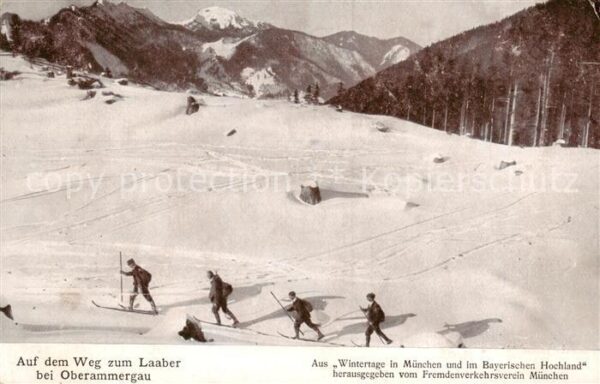Oberammergau Weg zum Laaber - Winter - Langlaufski
