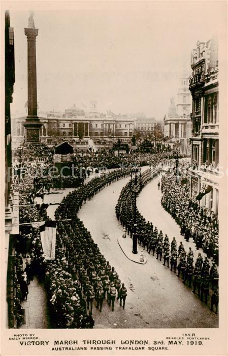 London  UK Victory March - Australians passing Trafalgar Square