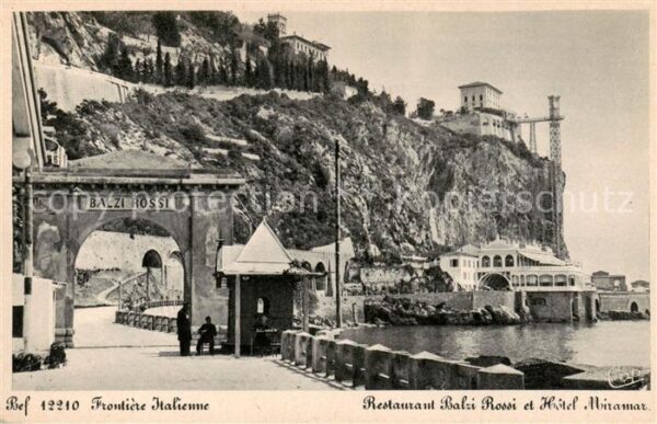 Balzi Rossi Liguria Frontiere Dogana IT Frontiere Italienne - Restaurant Balzi R