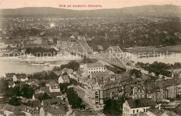 Blasewitz Dresden Fliegeraufnahme Bruecke