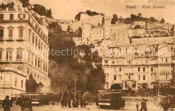 Napoli Neapel IT Rione Amedeo - Strassenbahnen