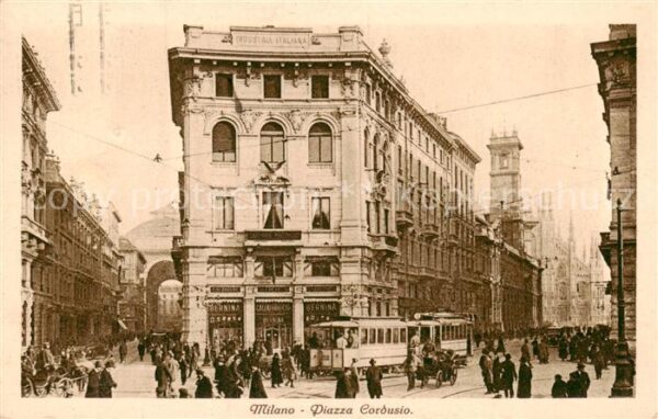 Milano Mailand IT Piazza Cordusio - Strassenbahn