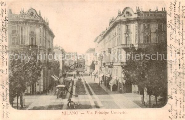Milano Mailand IT Via Principe Umberto - Gespann-Kutsche