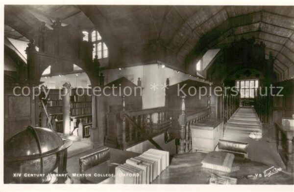 Oxford  Oxfordshire UK 14. Jahrh. Buecherei-Bibliothek - Merton College Innenans