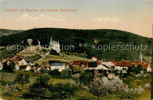 Haardt Weinstrasse Teilansicht m. Haardter Schloesschen
