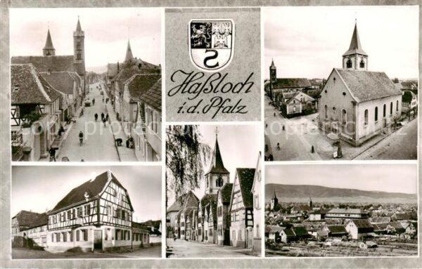 Hassloch Pfalz Teilansichten m. Fachwerkhaeusern