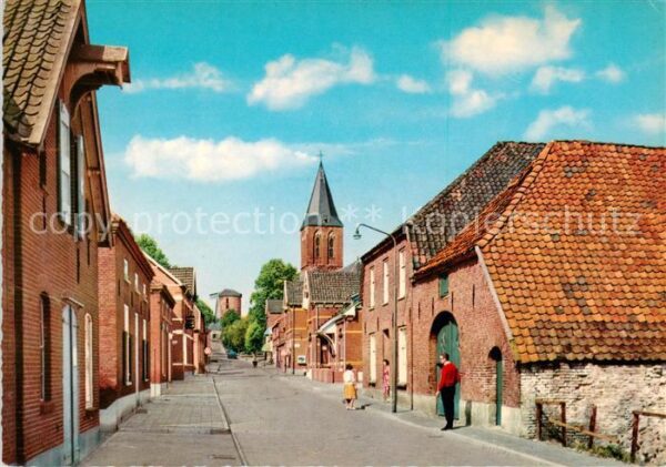 Zeddam Montferland NL Beneden- en Bovendorpstraat met R. K. en Torenmolen